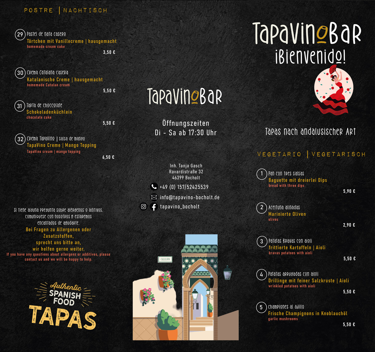 Tapaskarte TapaVino