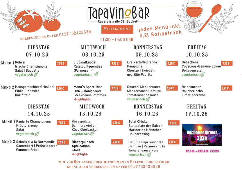 Tapaskarte TapaVino
