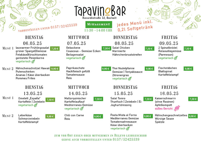 Tapaskarte TapaVino