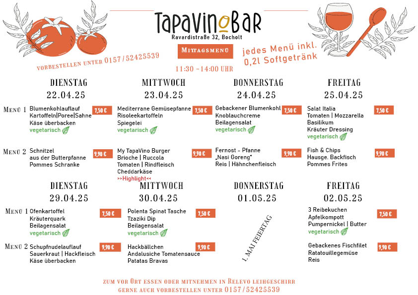 Tapaskarte TapaVino